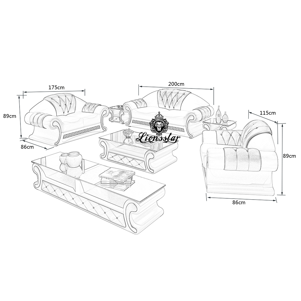 Luxus Designer Sofaset Space 