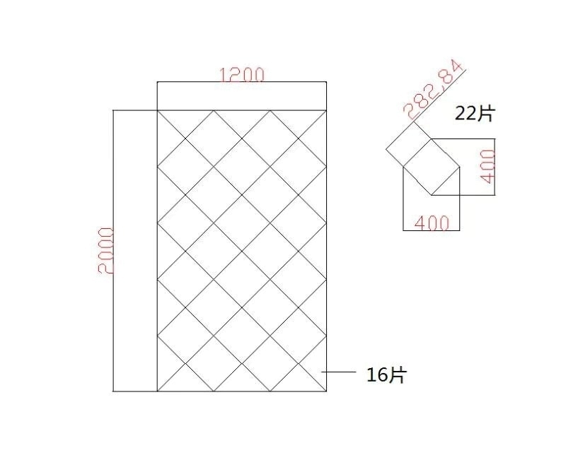 Designer Spiegelfliesen facettierte Wandfliesen 2,4 qm  Spiegel Fliesen